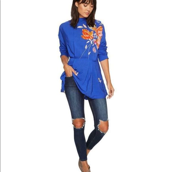 Free People Gemma Mock Neck Open Back Tunic Dress Sz M NWT !! - Picture 4 of 5